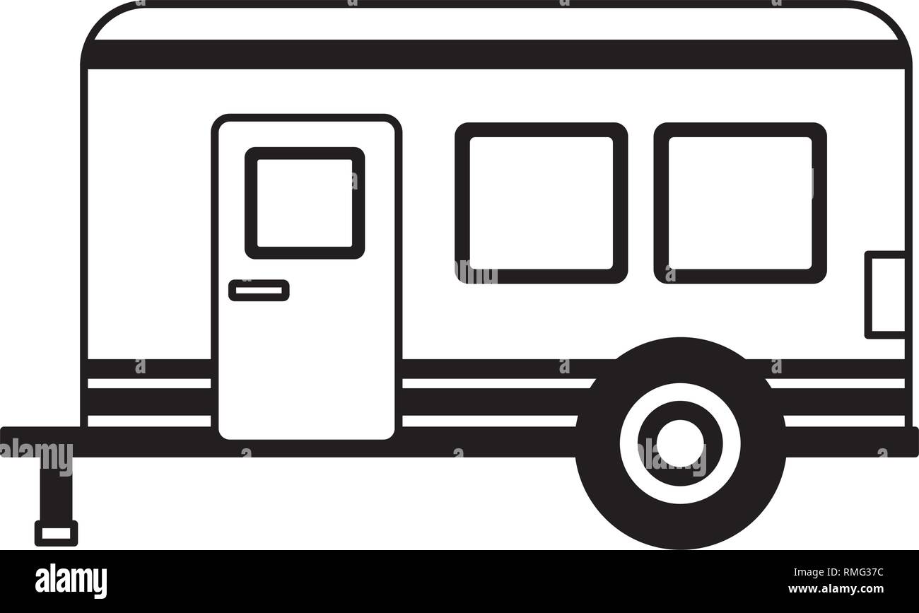 camper trailer transport Stock Vector Image & Art - Alamy