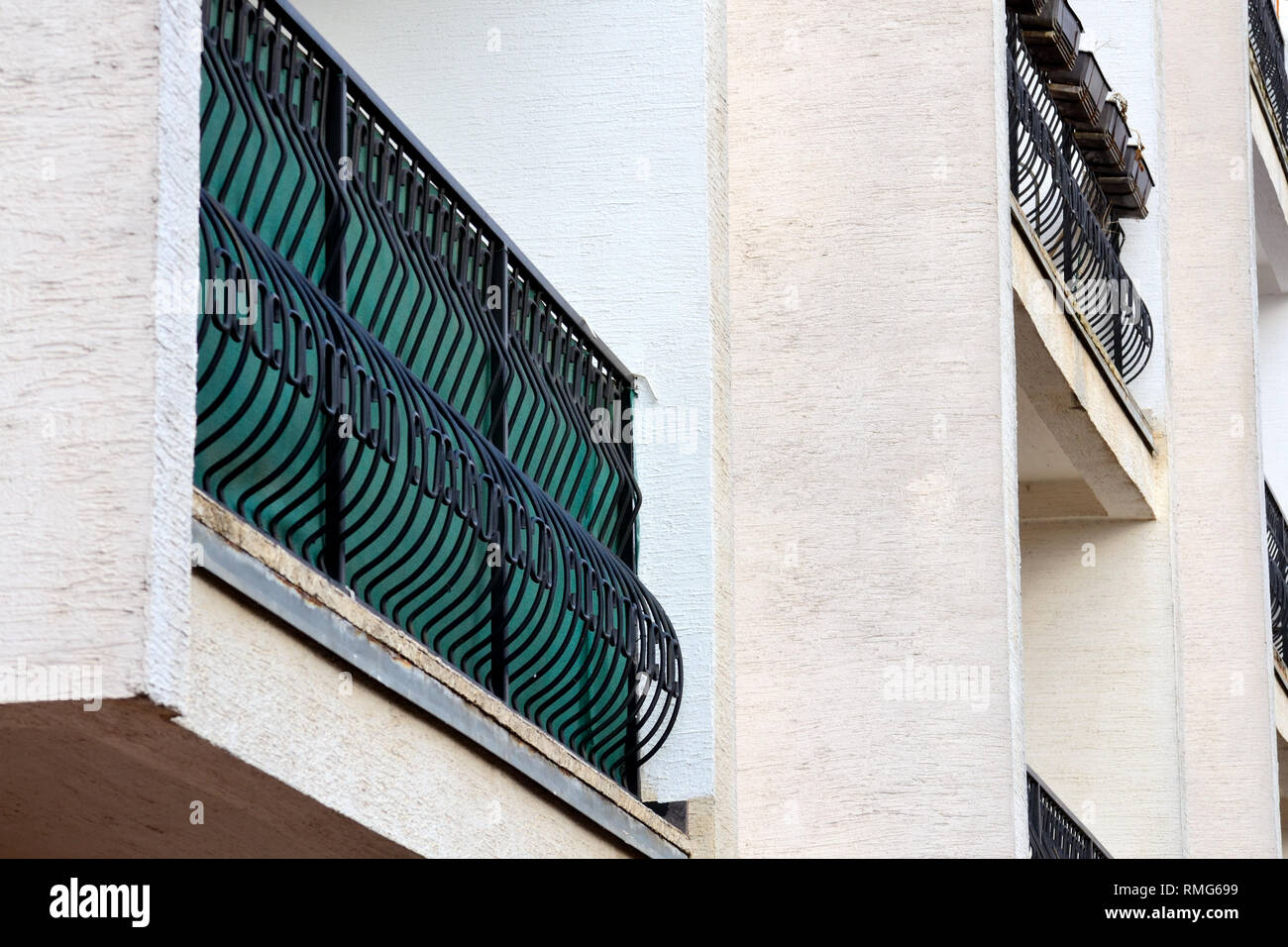 Balcony safety in highrise living Stock Photo Alamy