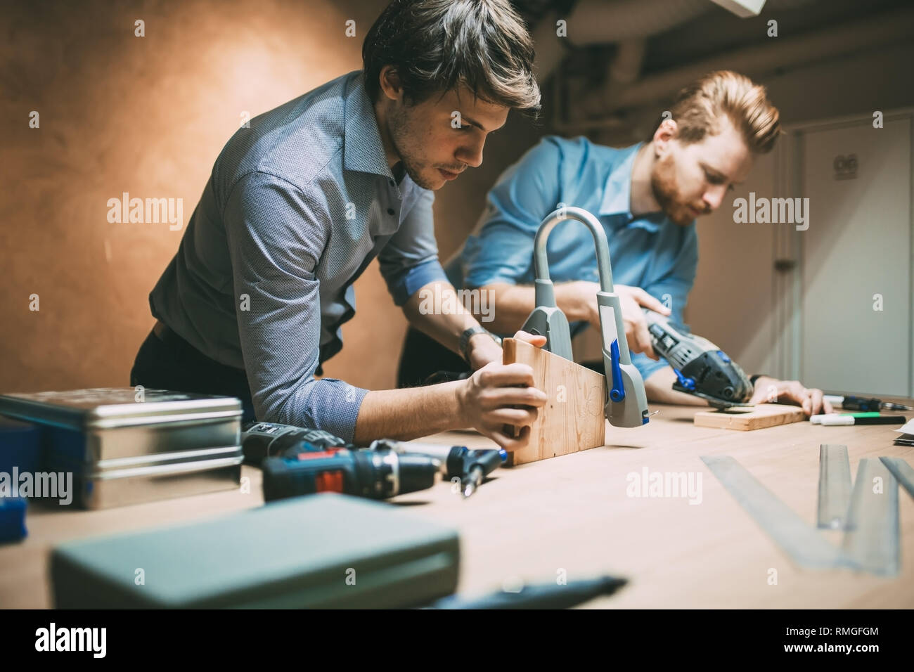 Two designers working together Stock Photo