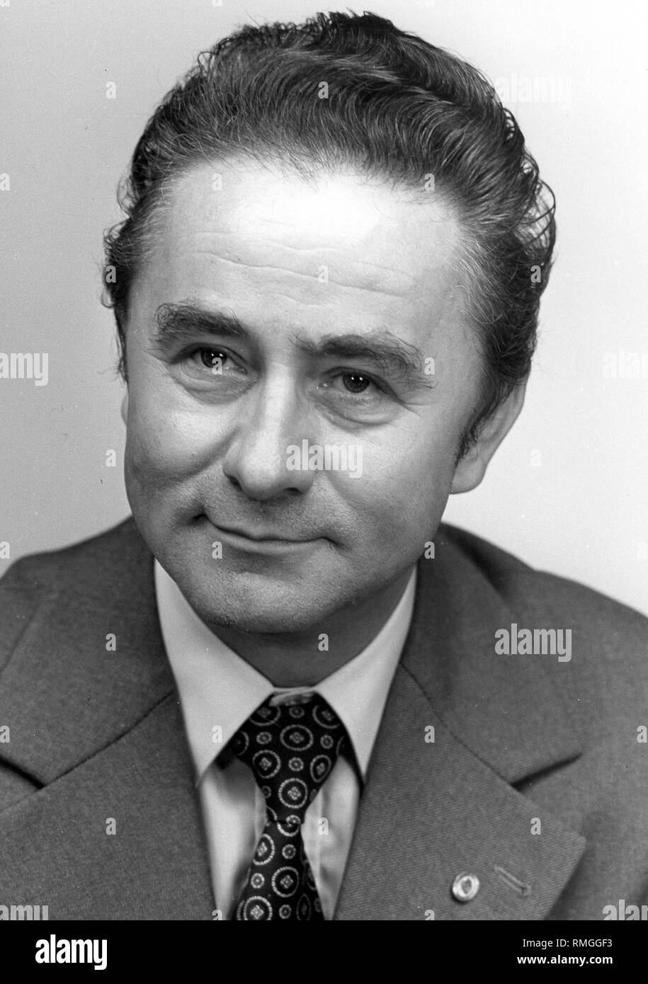 Heinz Kuhrig - (04.03.1929 - on 13.09.2001 he committed suicide) between 1973 - 1982 Minister of Agriculture of the GDR, between 1976 - 1989 Member of the Central Committee of SED, between 1976 - 1989 Member of the People's Chamber of the GDR. Stock Photo