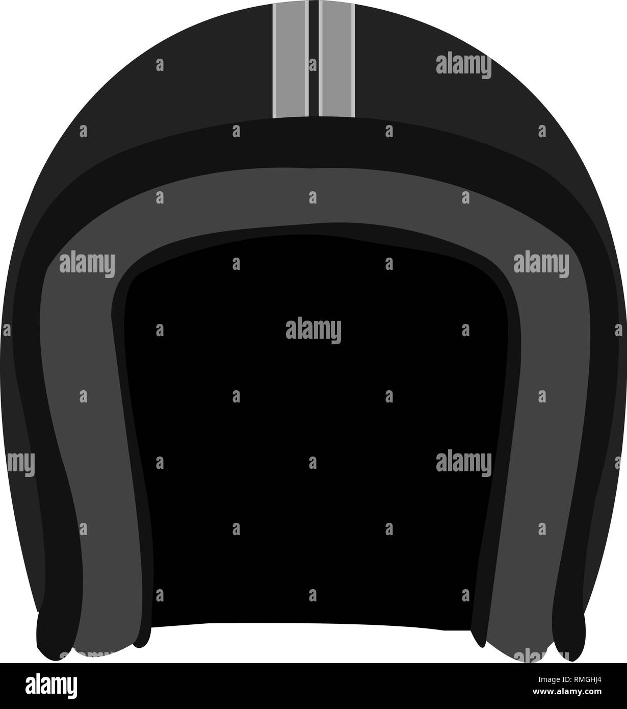 vector illustration of a classic helmet in black Stock Vector Image