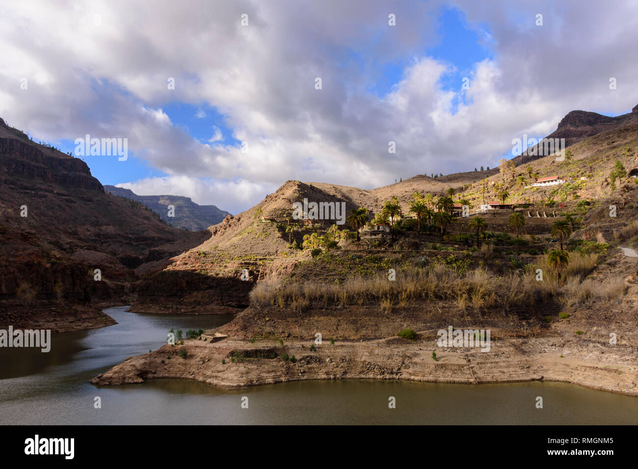 Scene view of village located on a mountain hillside Stock Photo - Alamy