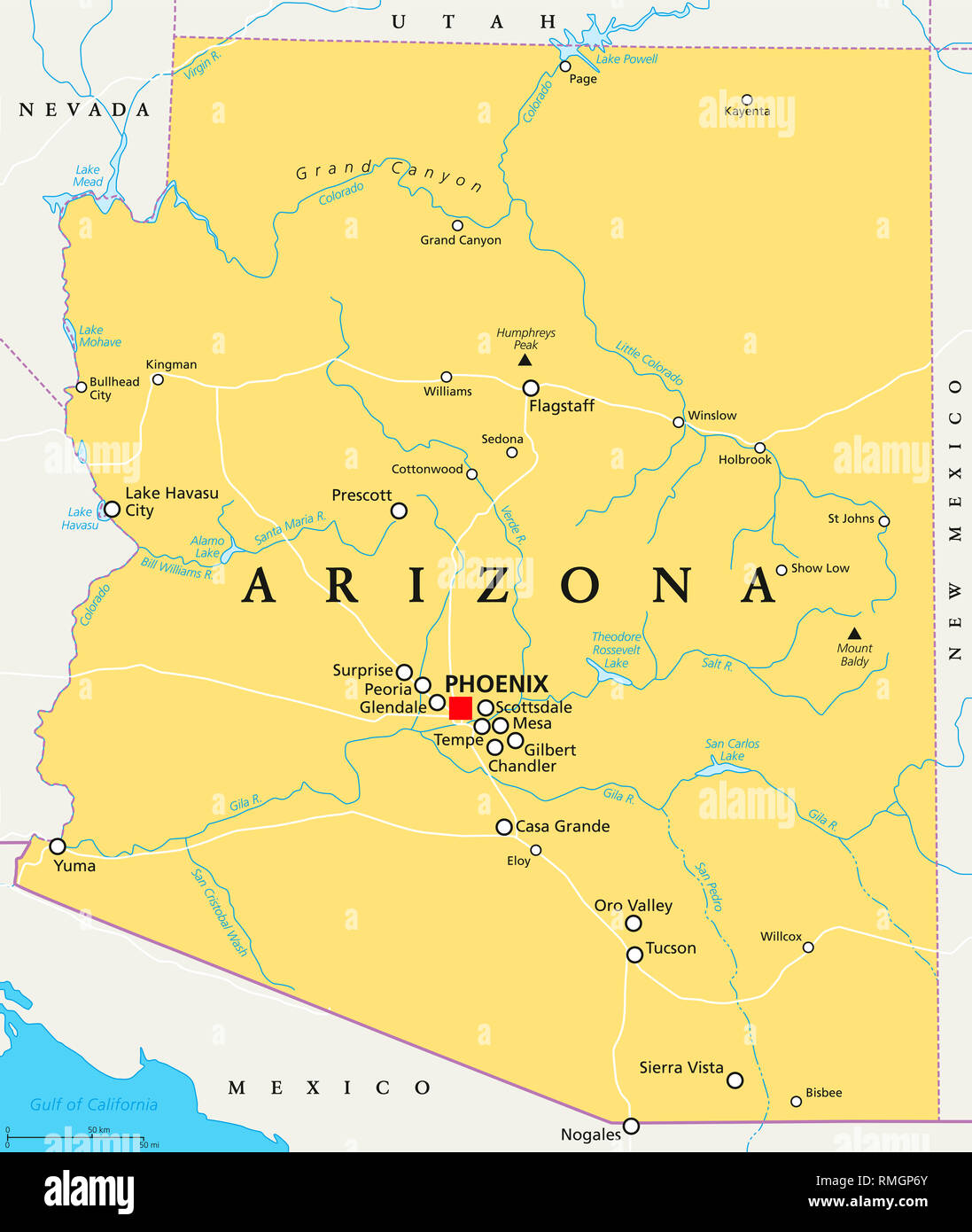 Arizona Map With Cities