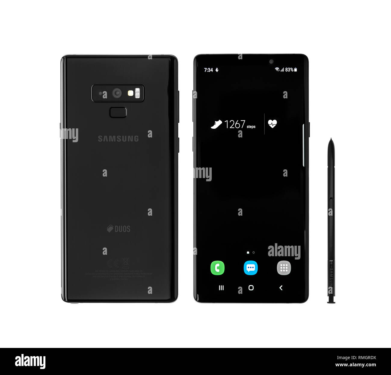 Samsung Galaxy Note 9 on white Stock Photo Alamy