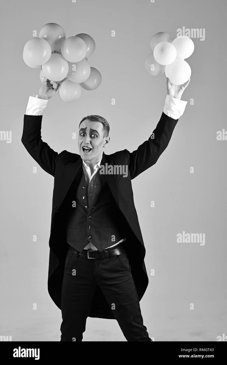 Balloon man Black and White Stock Photos & Images - Alamy
