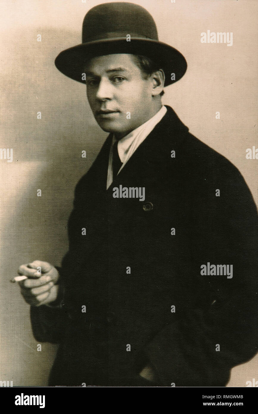 Portrait of the poet Sergei Yessenin (1895-1925). Photograph Stock Photo