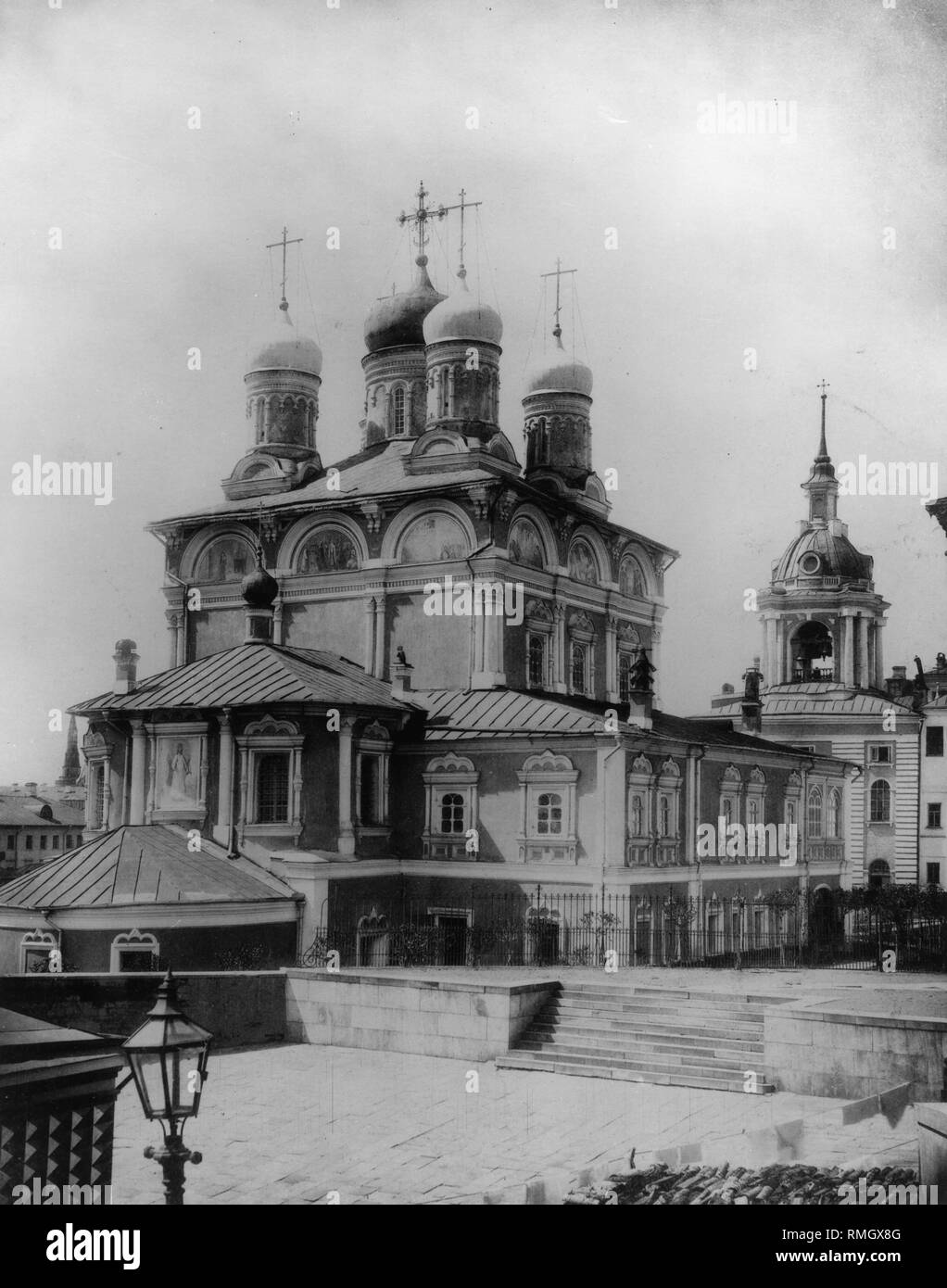 The Znamensky Monastery in Moscow. Albumin Photo Stock Photo - Alamy