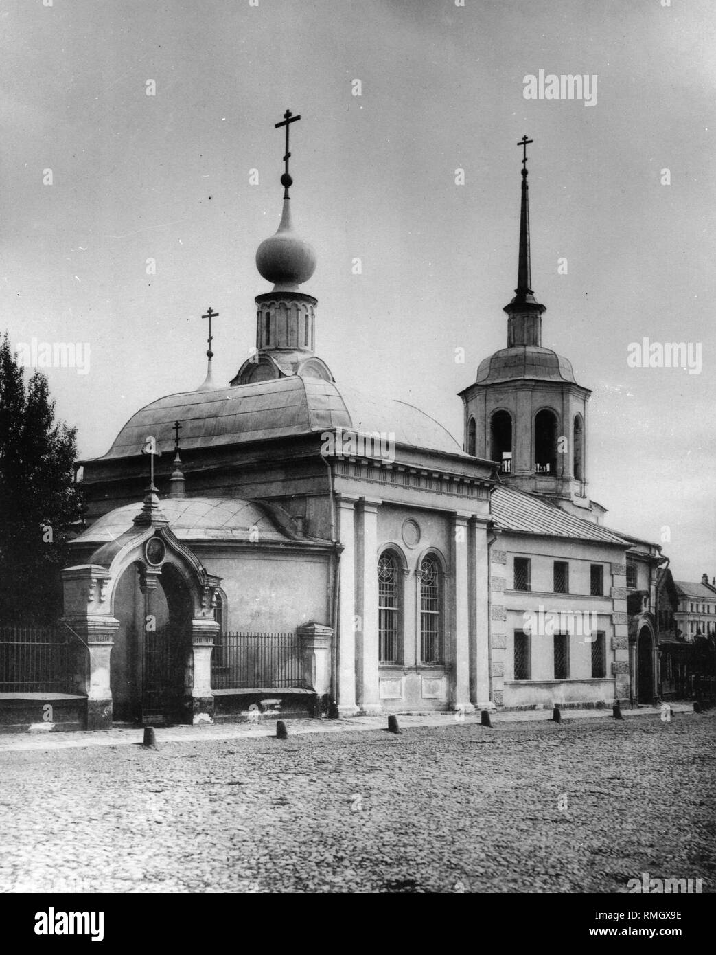 The Dormition Church on Ostozhenka in Moscow. Albumin Photo Stock Photo ...