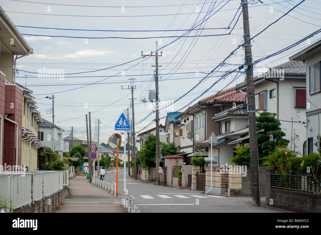 Urban street view in Nagareyama, Chiba, Japan Stock Photo