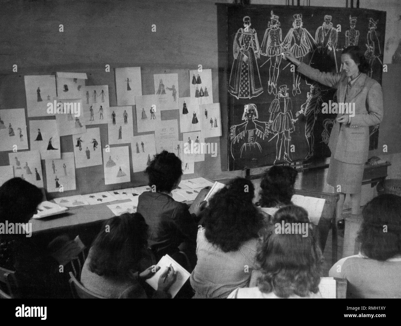 Historic German School Class High Resolution Stock Photography and