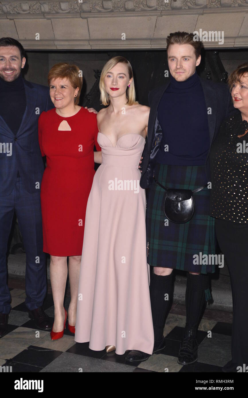 Celebrities attend the Scottish premiere of 'Mary Queen of Scots' at Edinburgh Castle  Featuring: Saoirse Ronan Where: Edinburgh, United Kingdom When: 14 Jan 2019 Credit: Euan Cherry/WENN Stock Photo