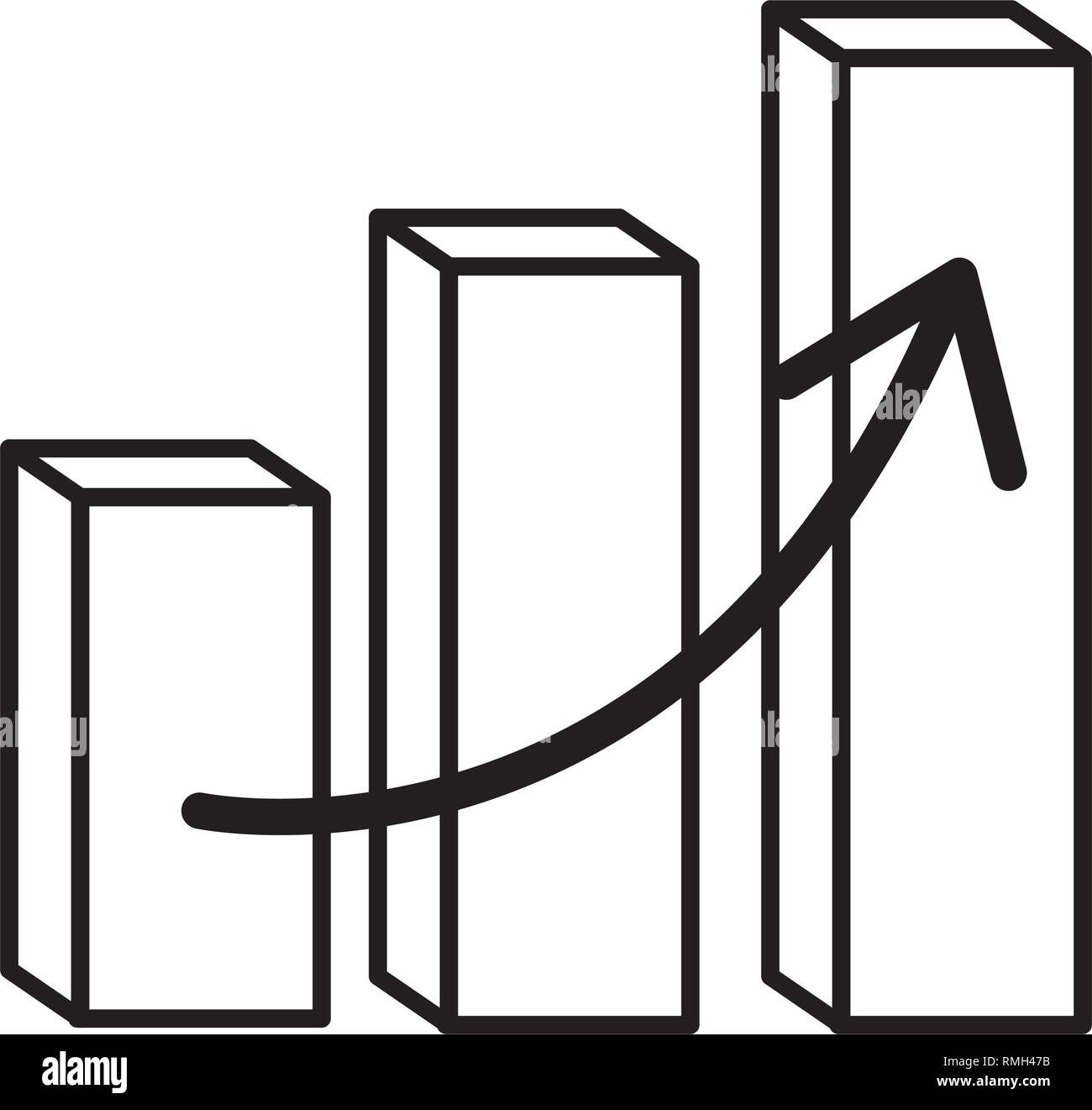 financial chart bars arrow Stock Vector Image & Art - Alamy