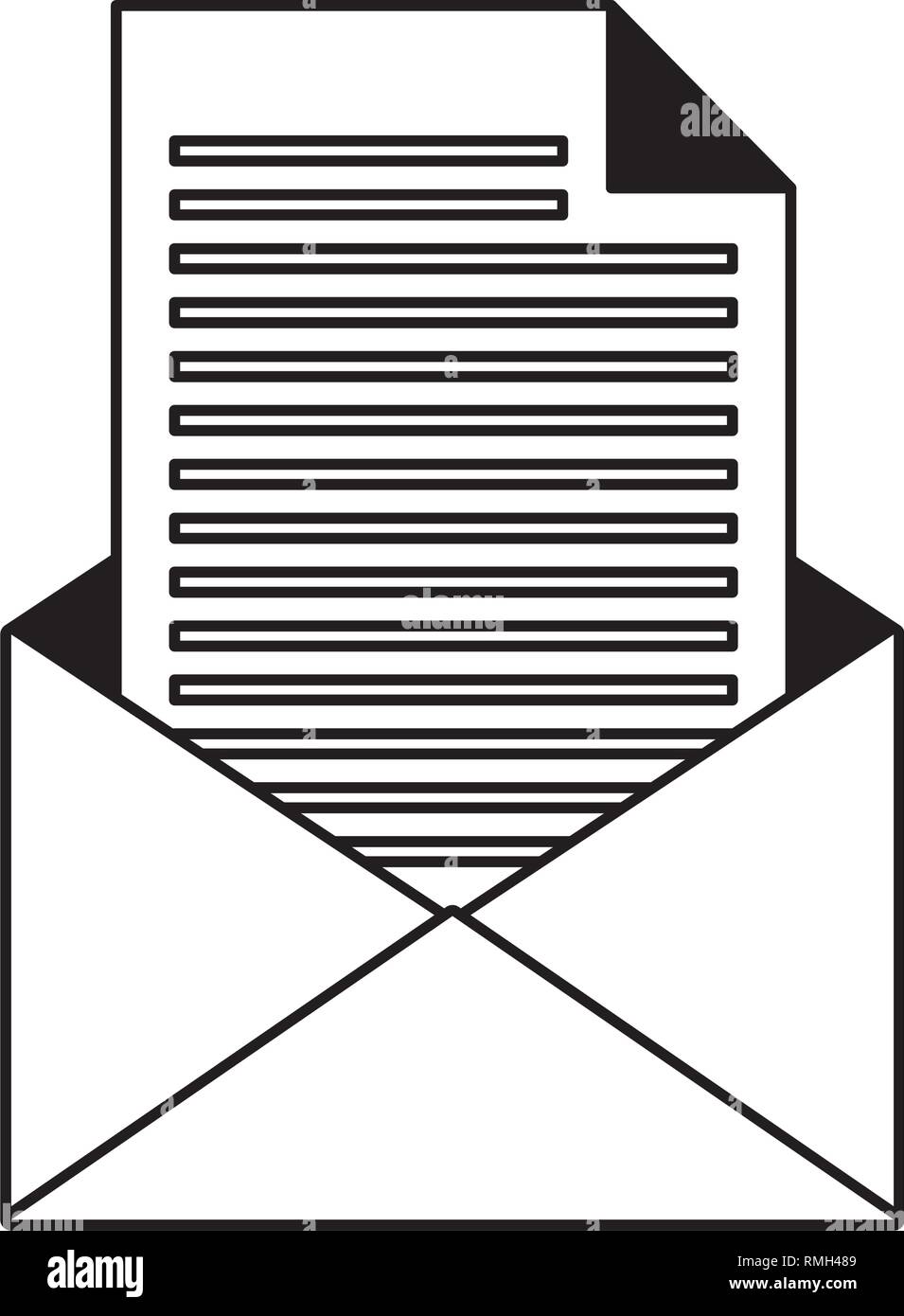 open envelope mail letter Stock Vector Image & Art Alamy