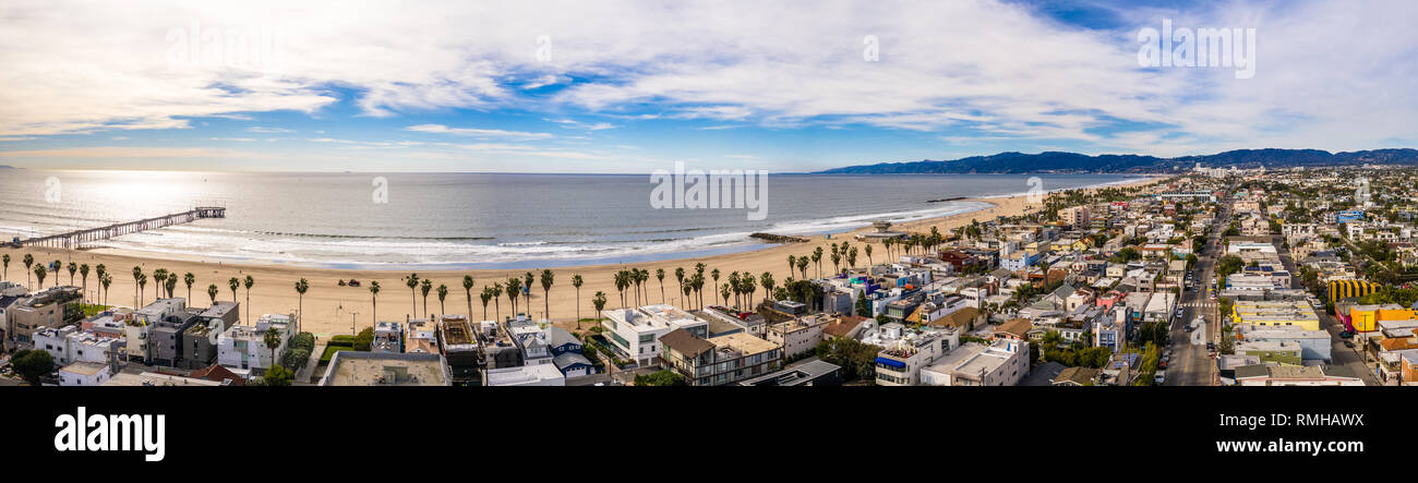 Venice beach Los Angeles California LA Aerial Stock Photo - Alamy