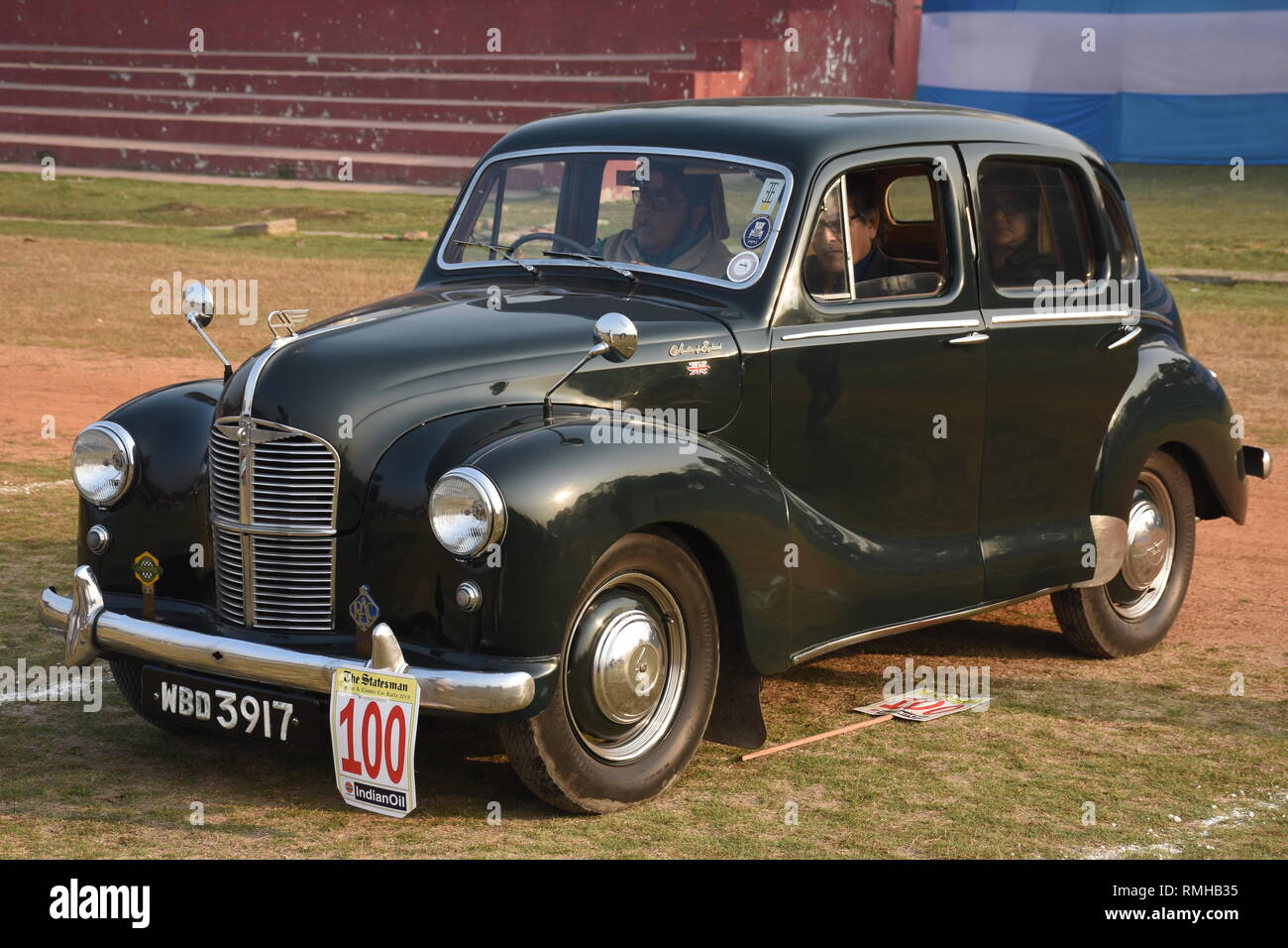 1952 Austin car 42 hp and 4 cylinder engine, WBD 3917 India Stock Photo