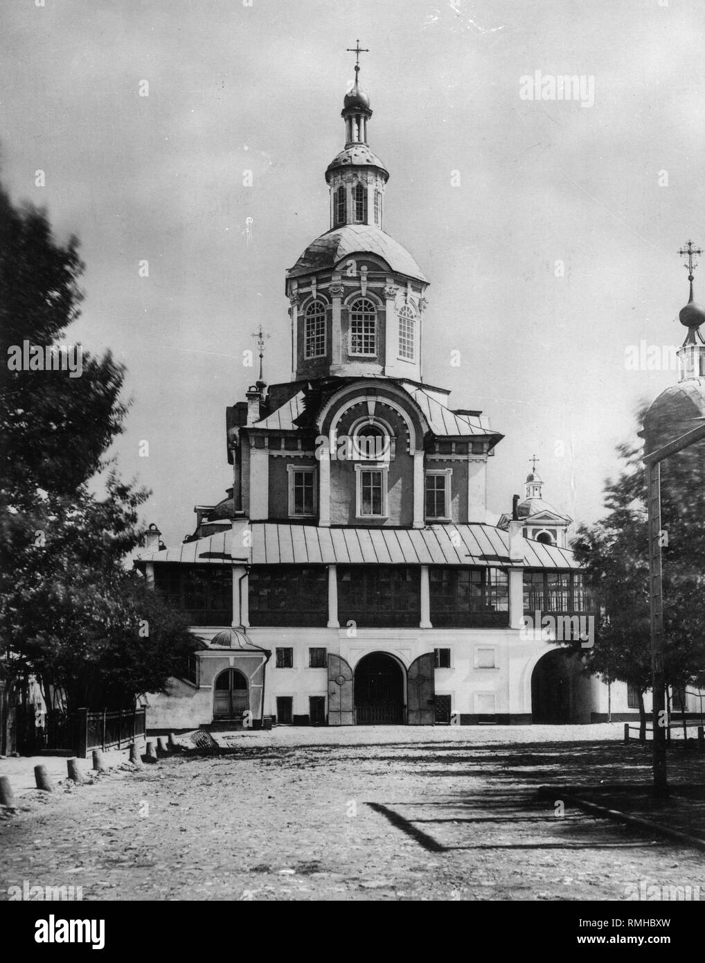 The Zaikonospassky monastery at Kitai-gorod in Moscow. Albumin Photo ...