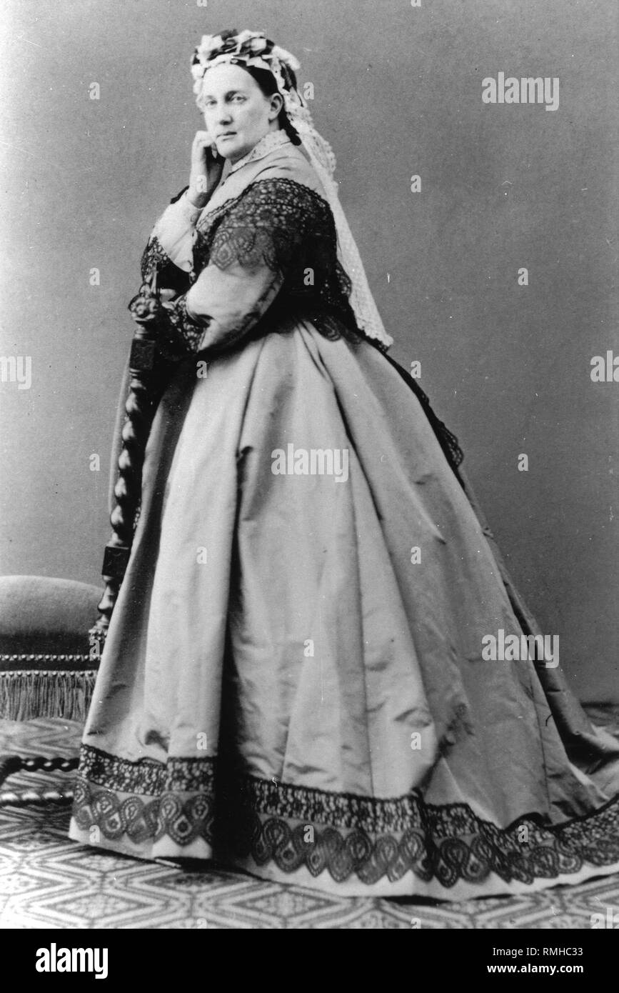 Portrait of Grand Duchess Maria Nikolaievna of Russia (1819-1876). Albumin Photo Stock Photo