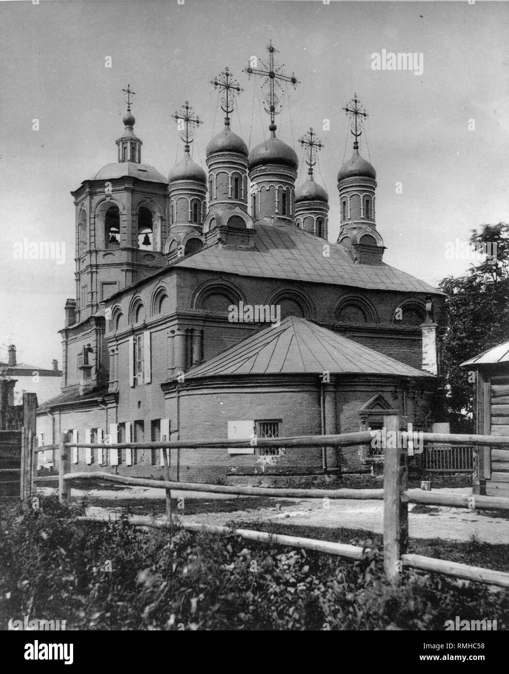 The Dormition Church on Putinki in Moscow. Albumin Photo Stock Photo ...