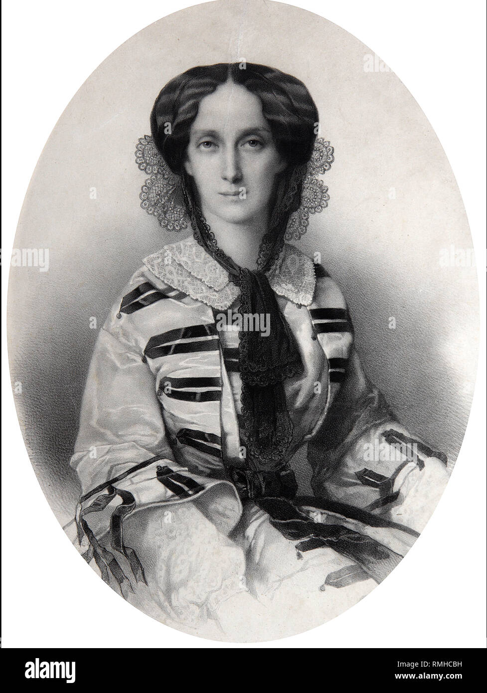 Portrait of Empress Maria Alexandrovna of Russia (1824-1880). Phototypie Stock Photo