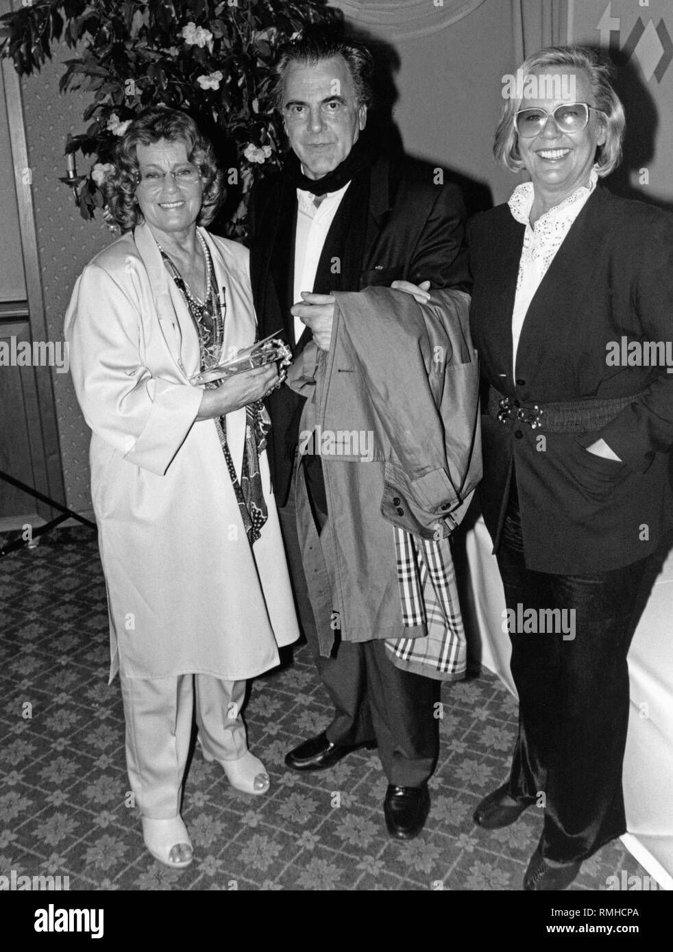 Immy Schell, Maximilian Schell and Maria Schell (from right) in Munich. Stock Photo