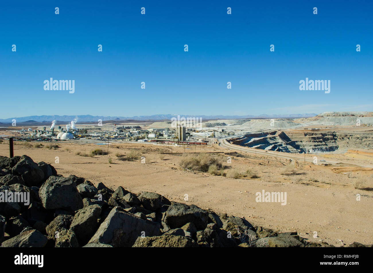 The open pit Rio Tinto Boron Mine (formerly the U.S. Borax Boron Mine