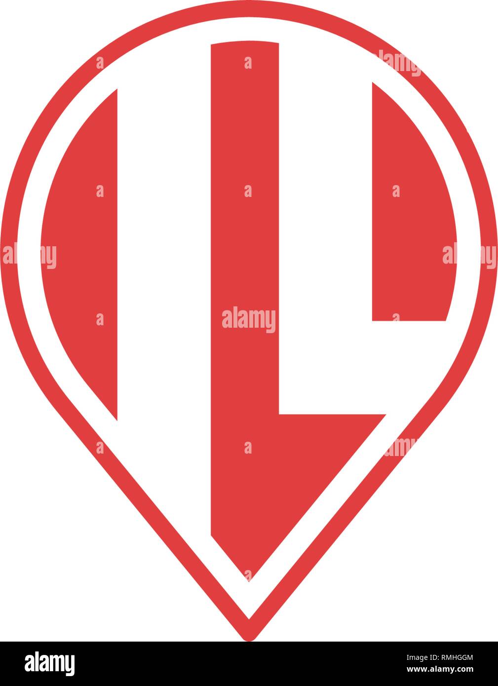 initial F, FI, IF, IL Logo template vector illustration icon element isolated - vector Stock Vector