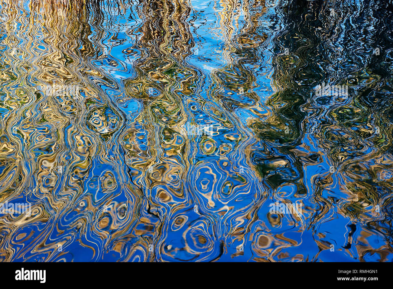 reflections on the surface of the water Stock Photo - Alamy