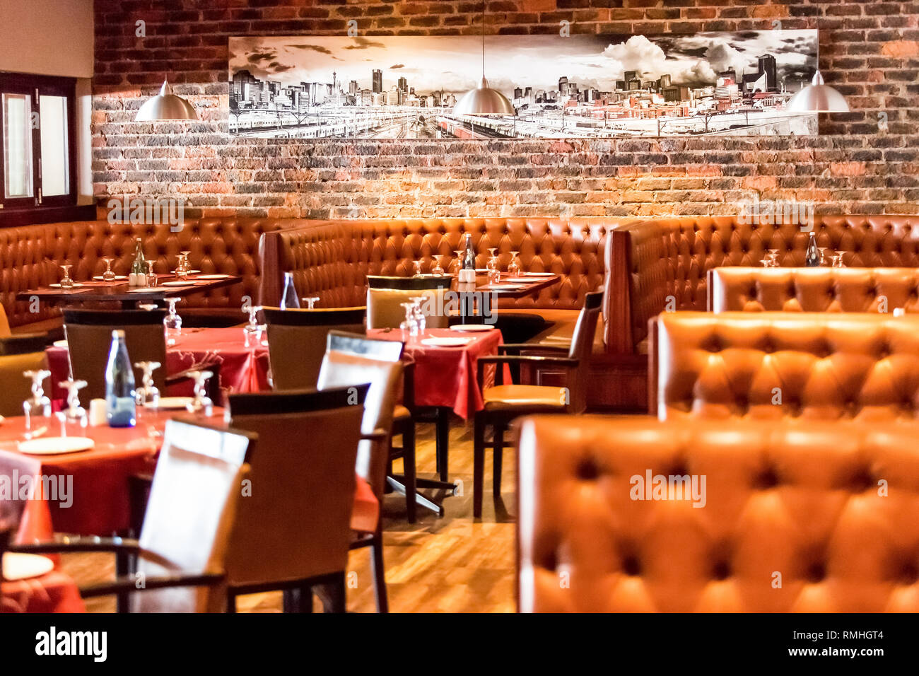 Johannesburg, South Africa August 07 2013 Interior of Booth Style