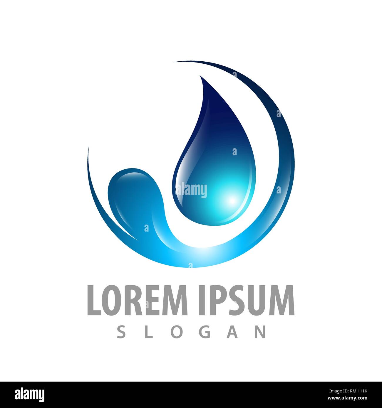Circle water drop logo concept design. Symbol graphic template element  Stock Vector Image & Art - Alamy