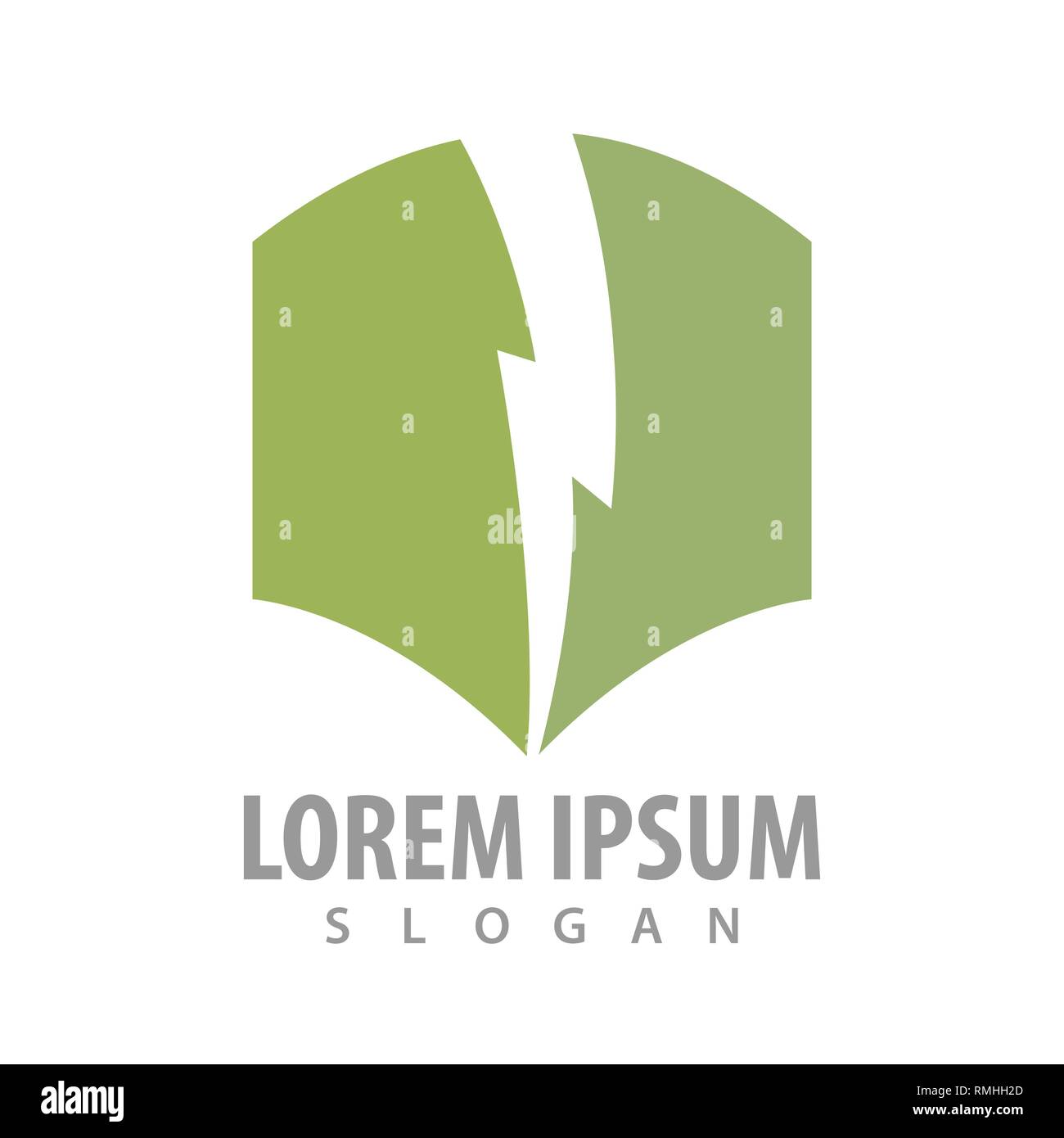 Lightning shield logo concept design. Symbol graphic template element ...