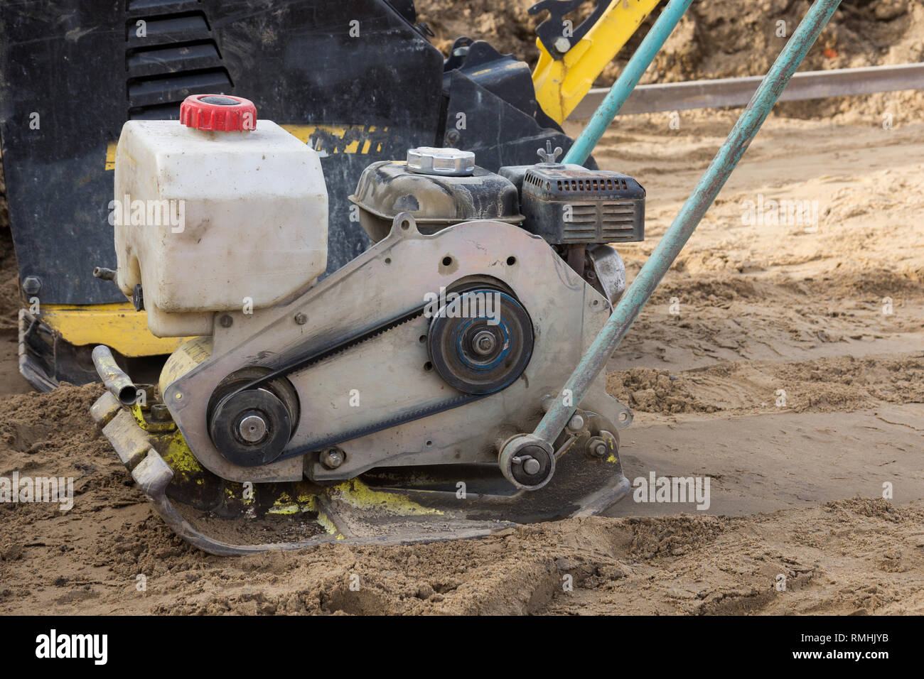 Vibratory plate compactors are enginepowered, walkbehind machine