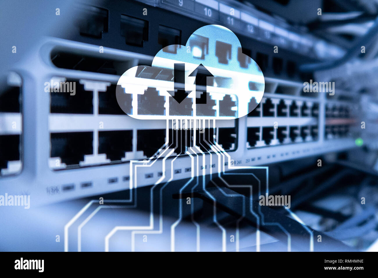 CLoud server and computing, data storage and processing. Internet and ...