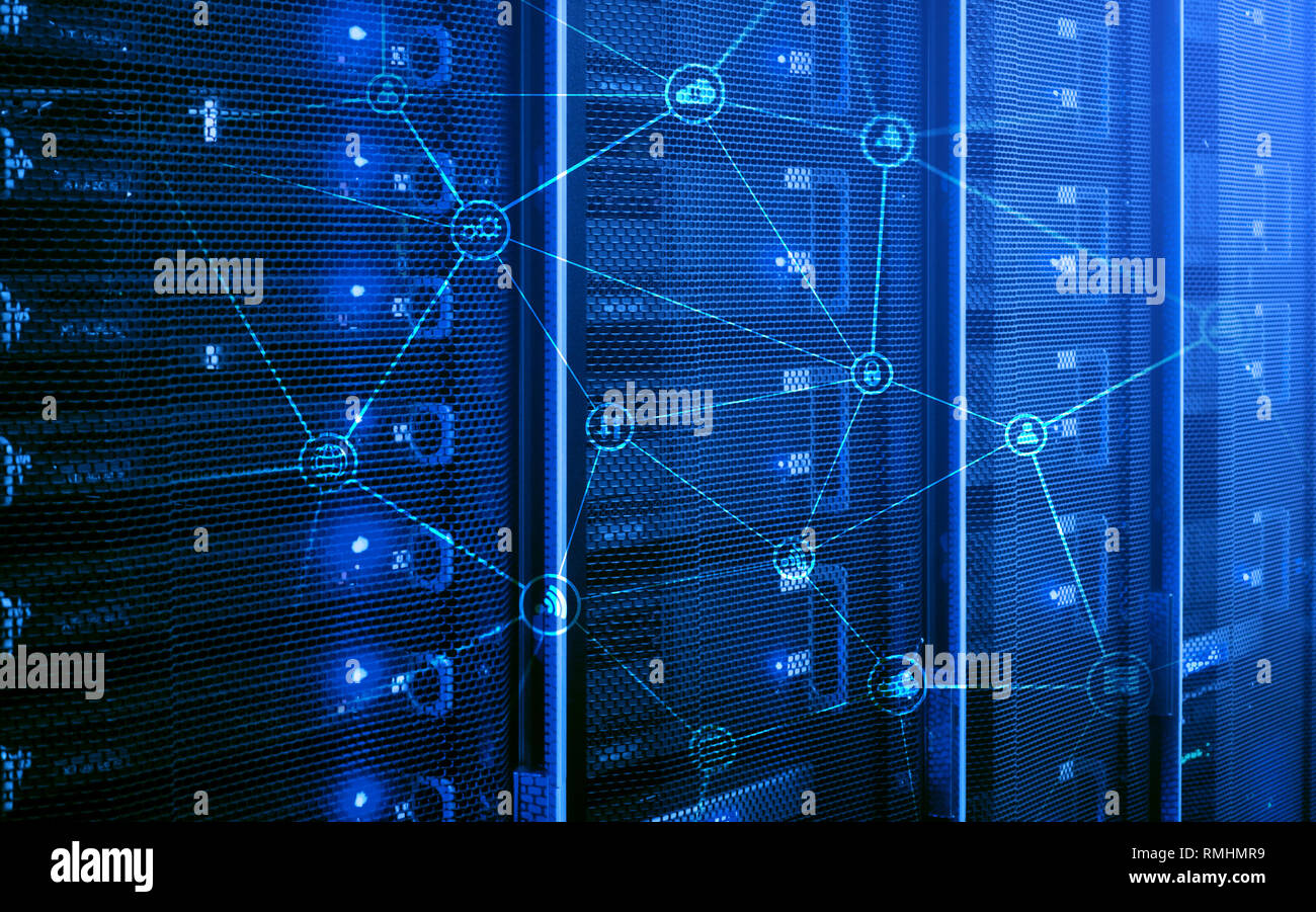Telecommunication concept with abstract network structure and server ...