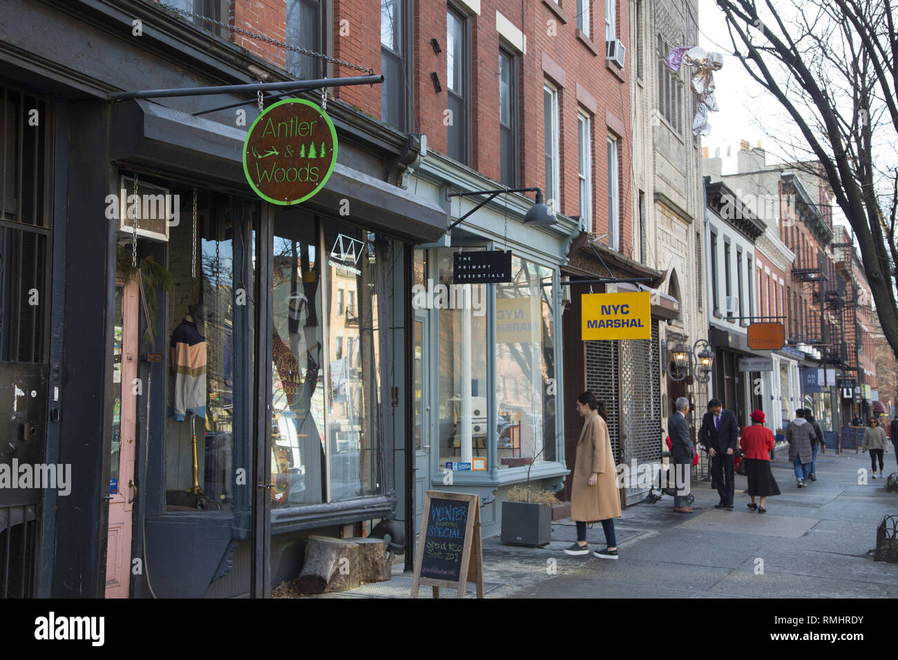 Upscale small shops line Atlantic Avenue in the Boerum Hill