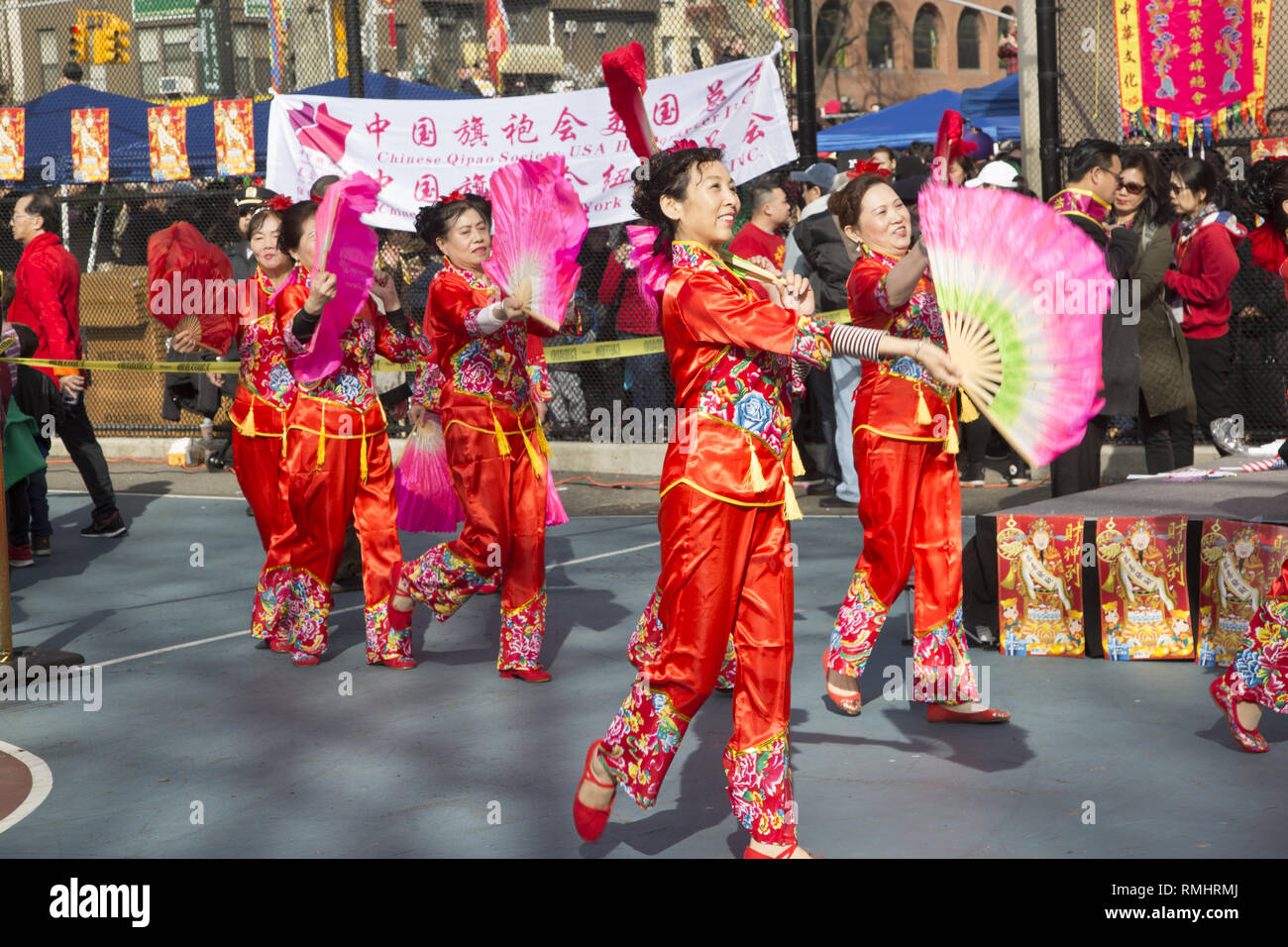 Chinese dancers perform at the Lunar New Year celebration in Sara D ...