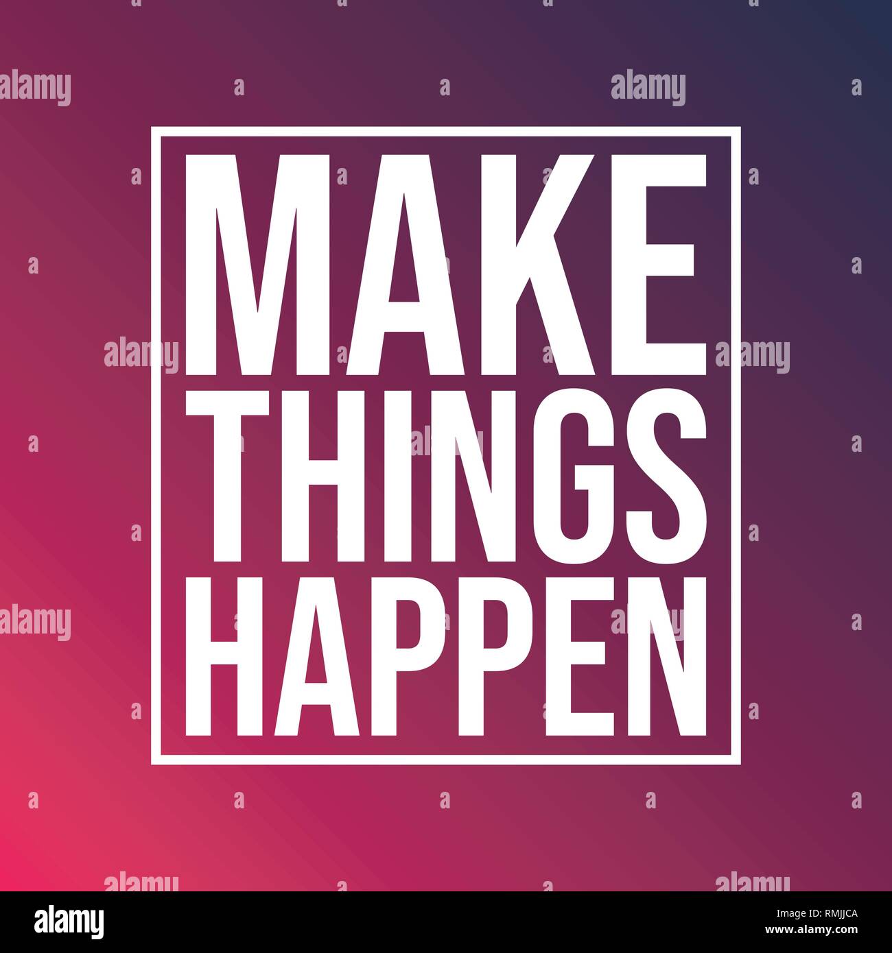 make things happen. successful quote with modern background vector illustration Stock Vector