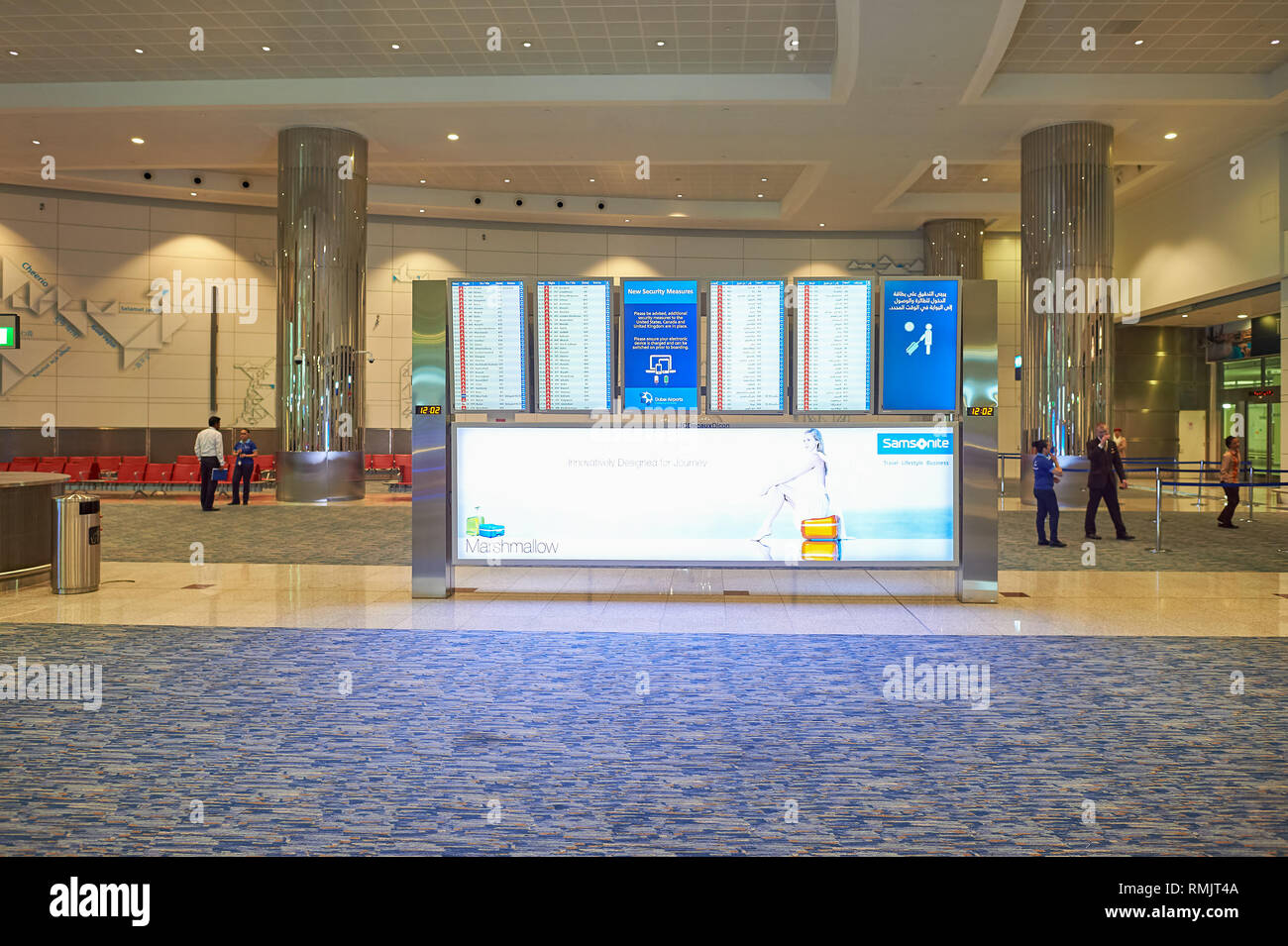 DUBAI, UAE MARCH 10, 2015 inside of Dubai International Airport