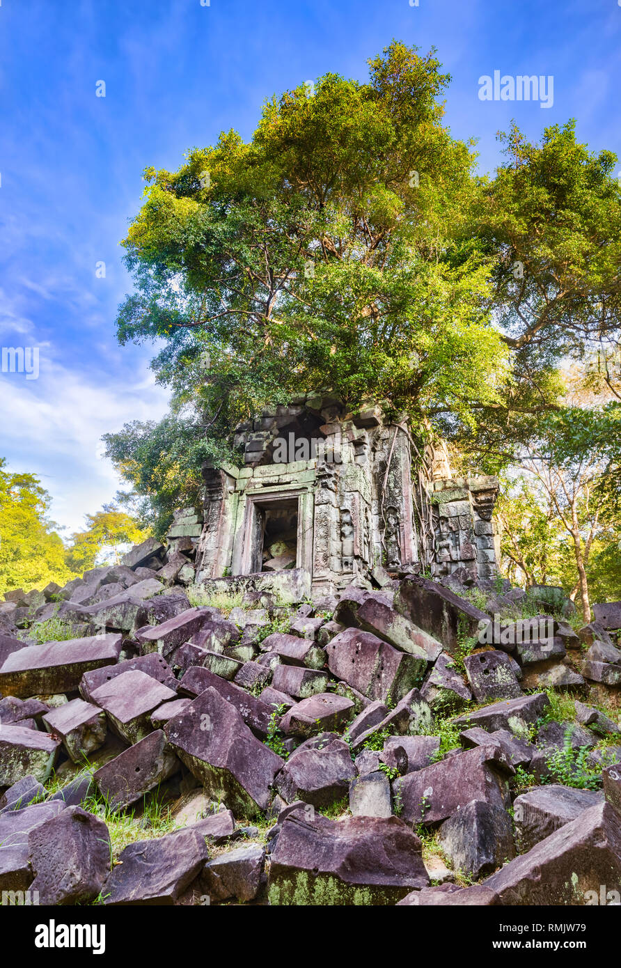Beng Mealea or Bung Mealea temple at morning time. Siem Reap. Cambodia Stock Photo