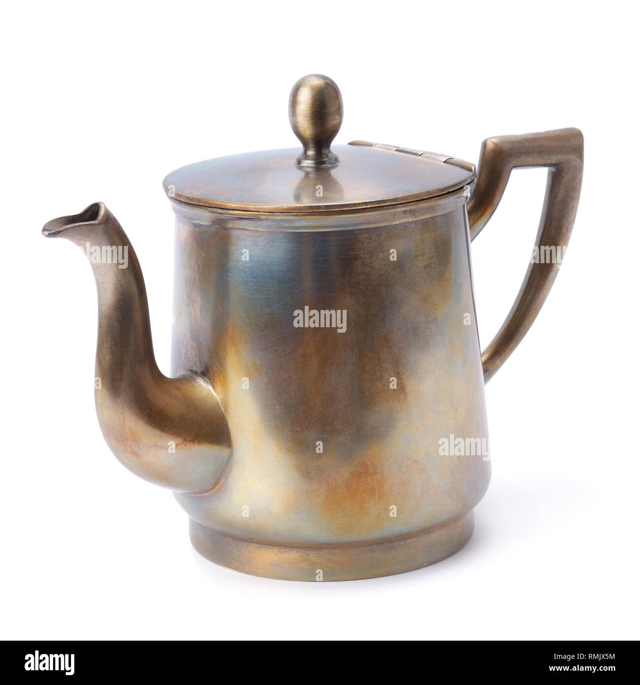 old coffee pot isolated on white background Stock Photo Alamy