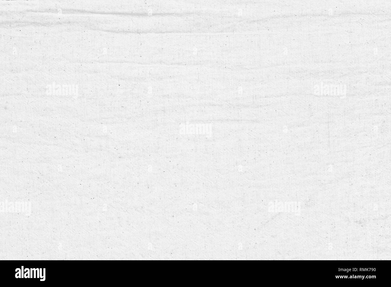White cotton fabric wrinkled canvas texture background for design blackdrop or overlay background Stock Photo