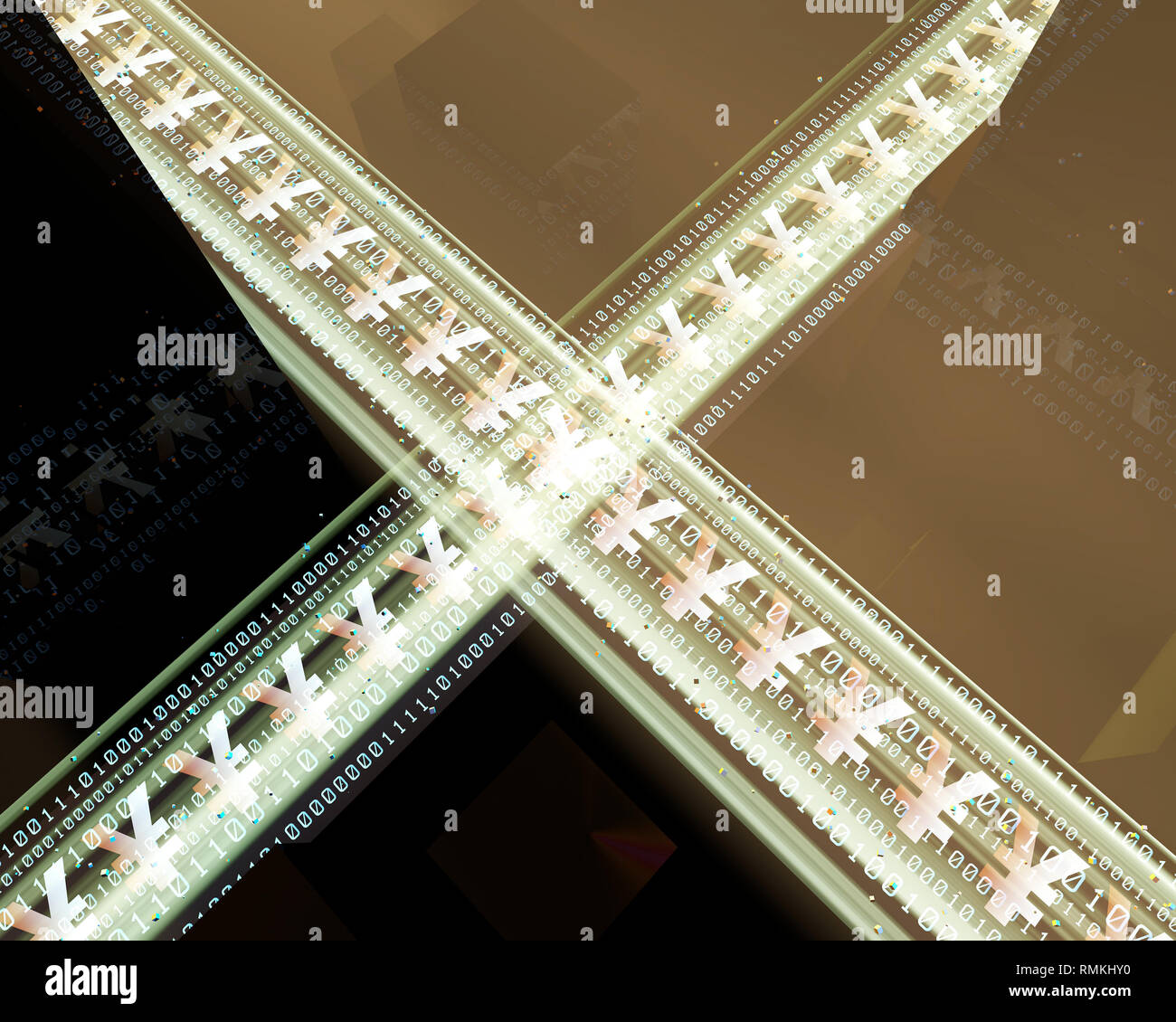 Digital network data transmission and rmb network security protection