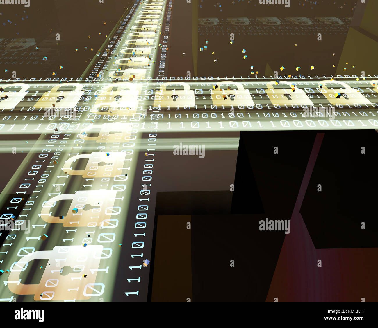 Digital network data transmission and lock, network security protection ...