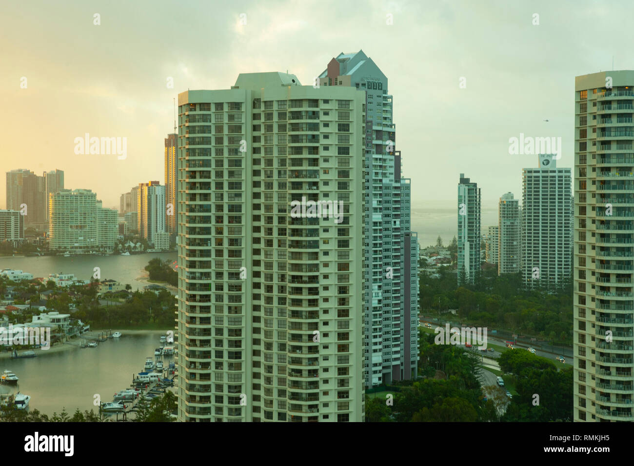 Gold Coast panorama skyline, Queensland, Australia Stock Photo Alamy