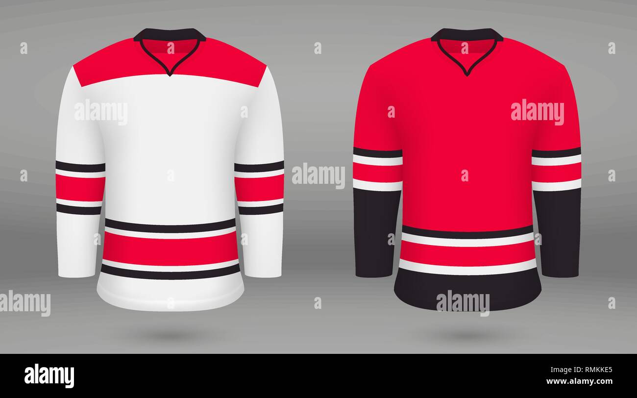 Realistic hockey kit team USA, shirt template for ice hockey jersey. Vector  illustration Stock Vector Image & Art - Alamy