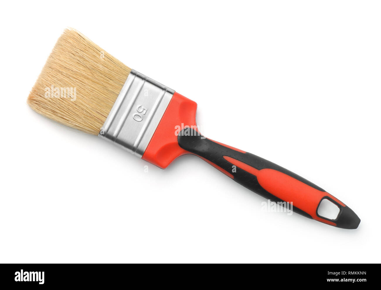Large Paint Brush With A Wooden Handle Stock Photo - Download