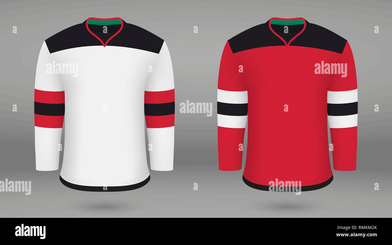 Realistic hockey kit team USA, shirt template for ice hockey jersey. Vector  illustration Stock Vector Image & Art - Alamy