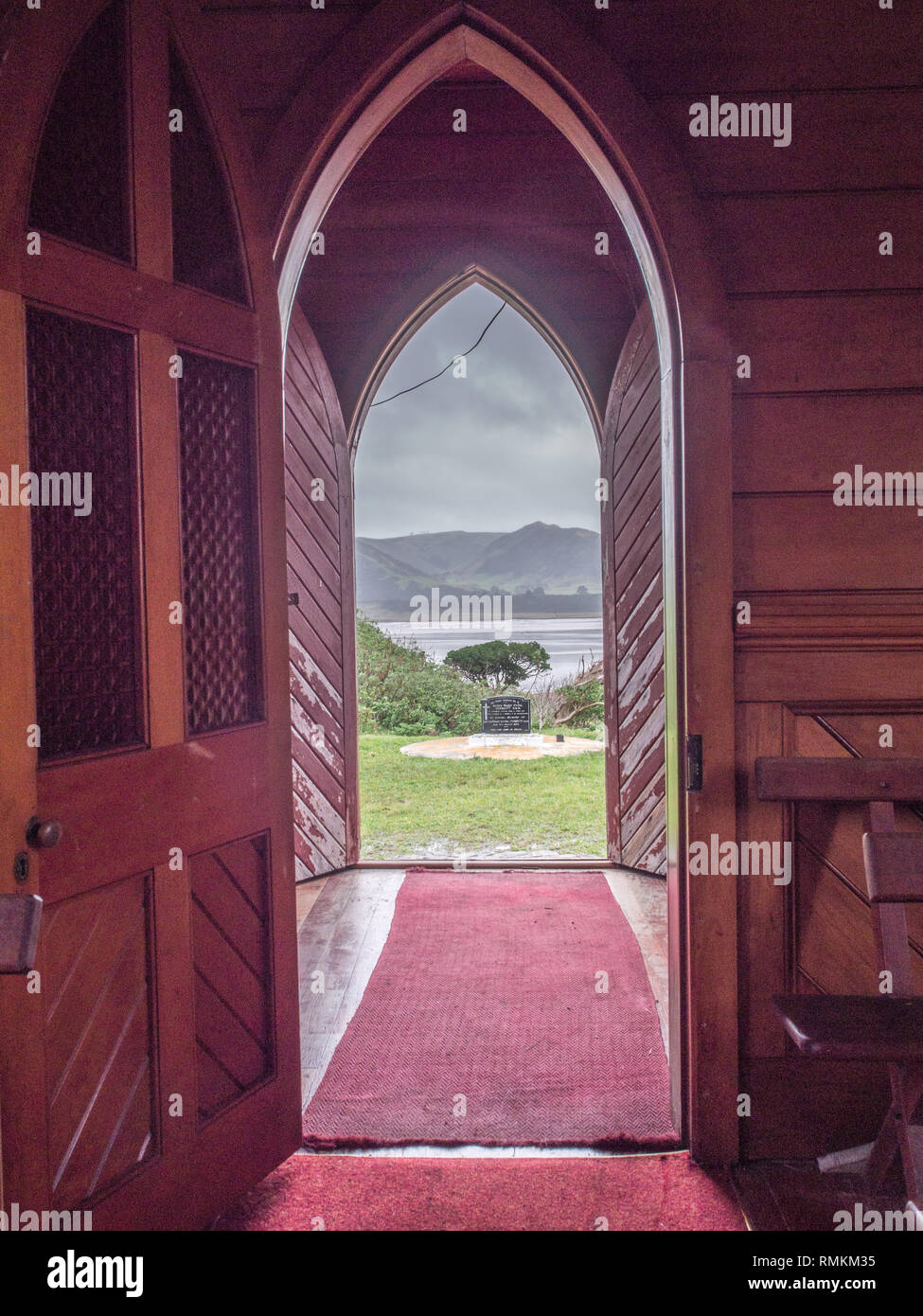St Gabriel's Church, Pawarenga, Whangape, Northland, New Zealand. Stock Photo