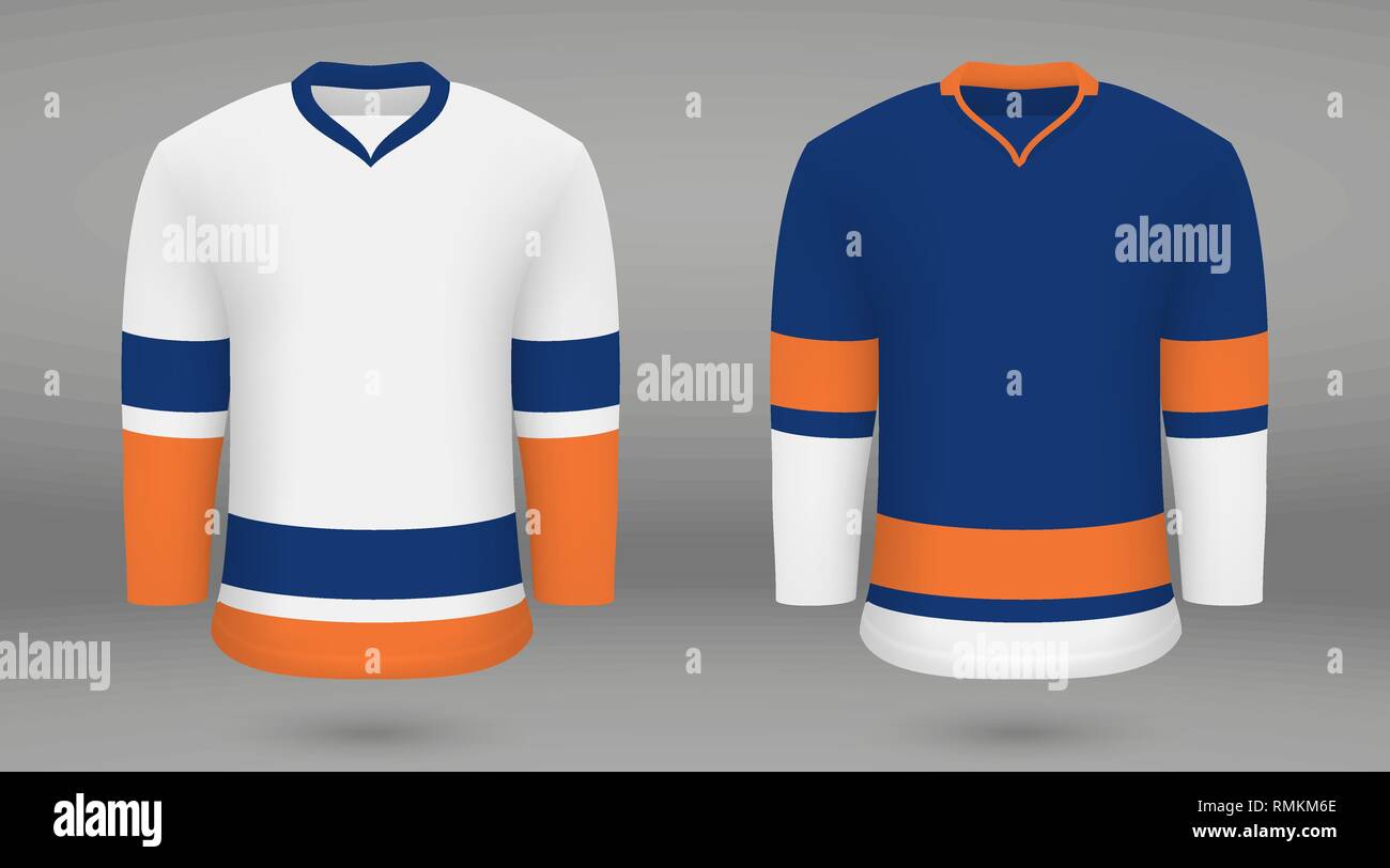 Realistic sport shirt Edmonton Oilers, jersey template for ice hockey kit.  Vector illustration Stock Vector Image & Art - Alamy