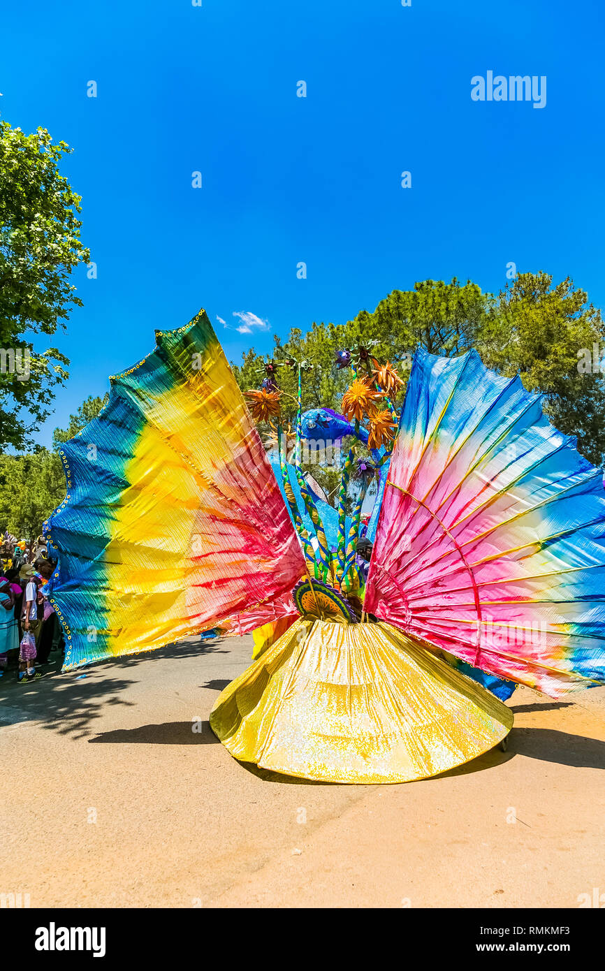 Pretoria, South Africa September 24 2016 Floats and fancy dress costumes at the Gauteng