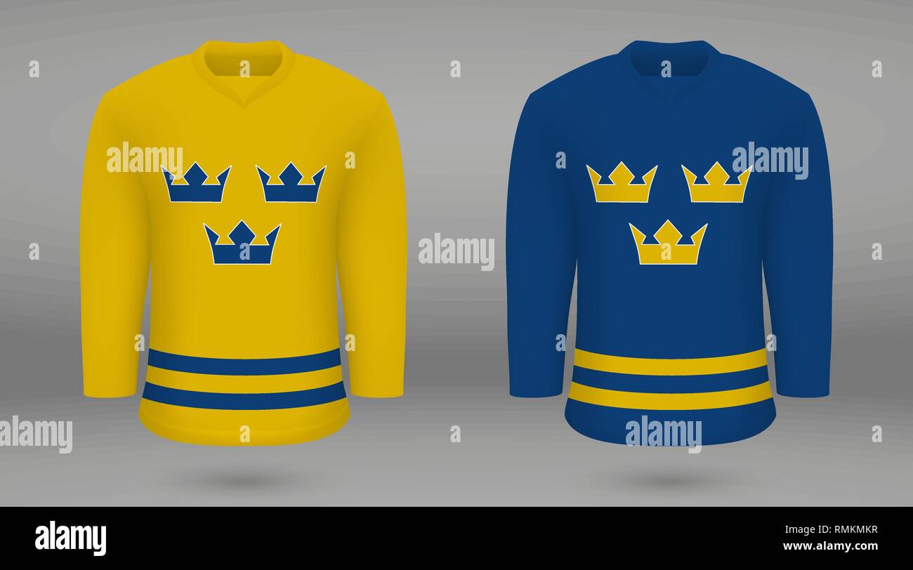 team sweden blue hockey jersey